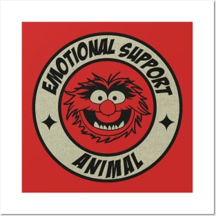 BLACK  MUPPTETS VINTAGE EMOTIONAL SUPPORT ANIMAL Posters and Art